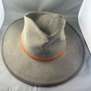 Dorfman Pacific Safari Fedora Hat – XL, Made in USA, Wide Brim with Leather Band